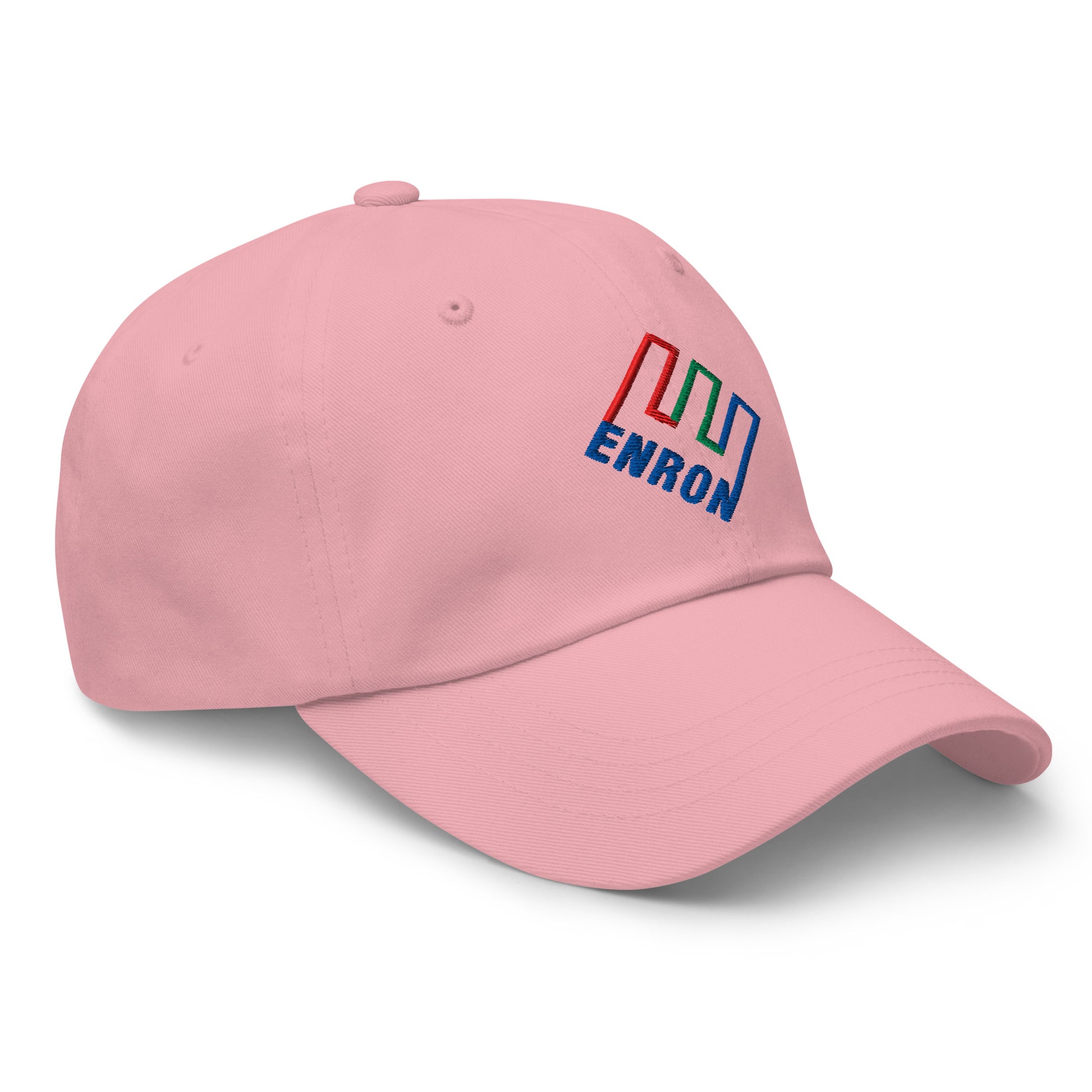 Enron Embroidered Dad Hat Pink