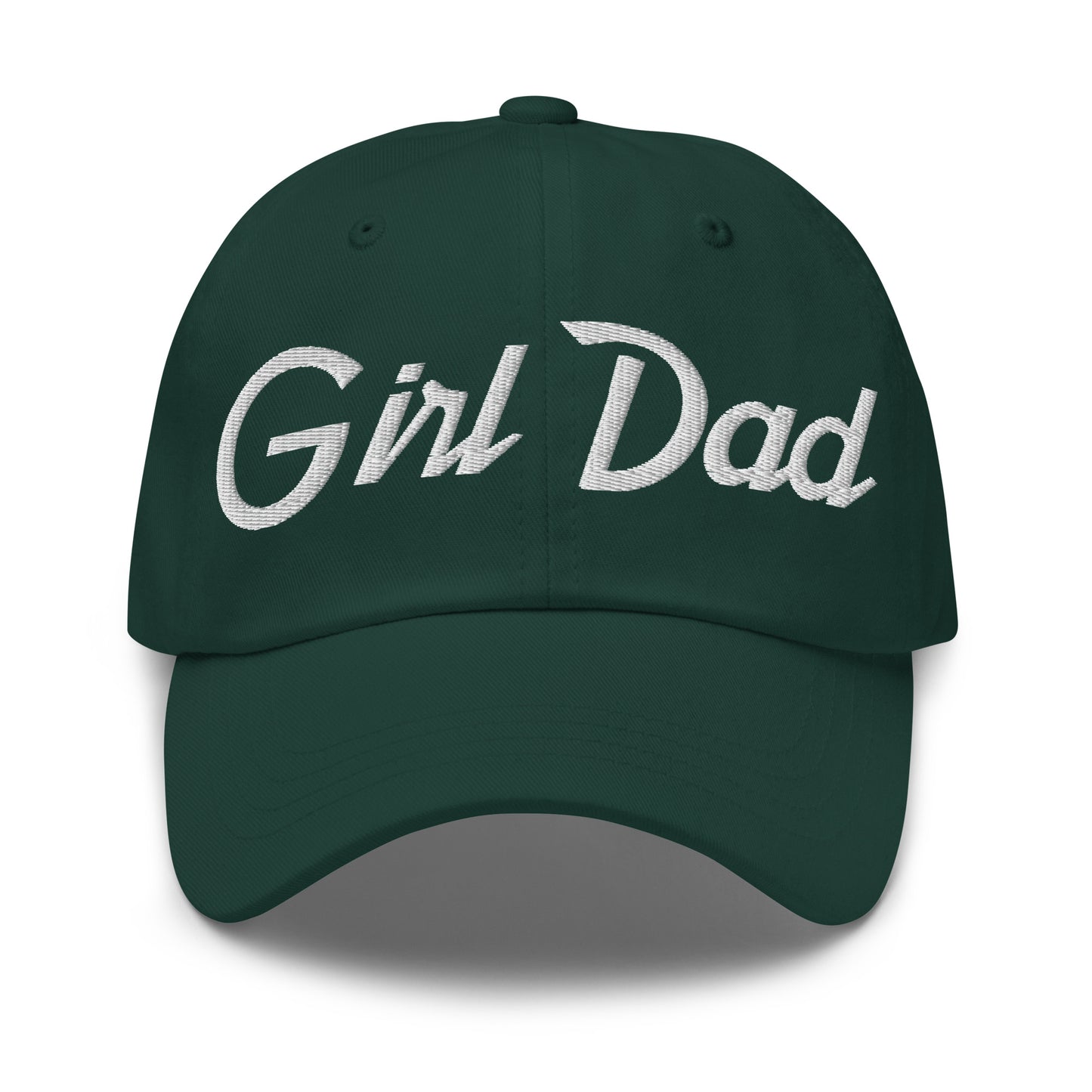 Girl Dad Vintage Sports Script Embroidered Dad Hat Spruce