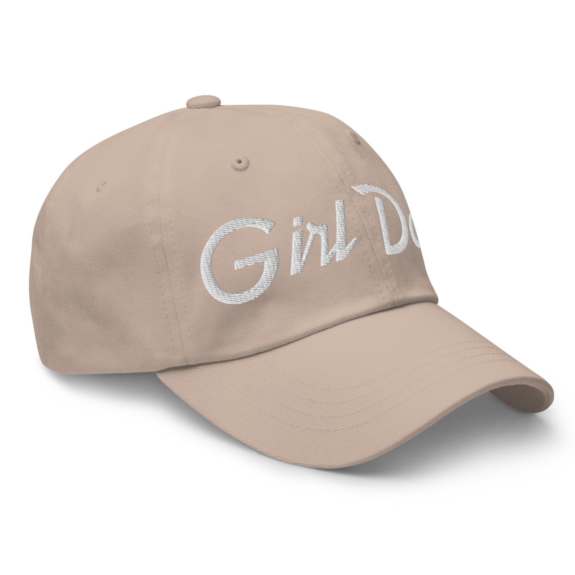 Girl Dad Vintage Sports Script Embroidered Dad Hat Stone