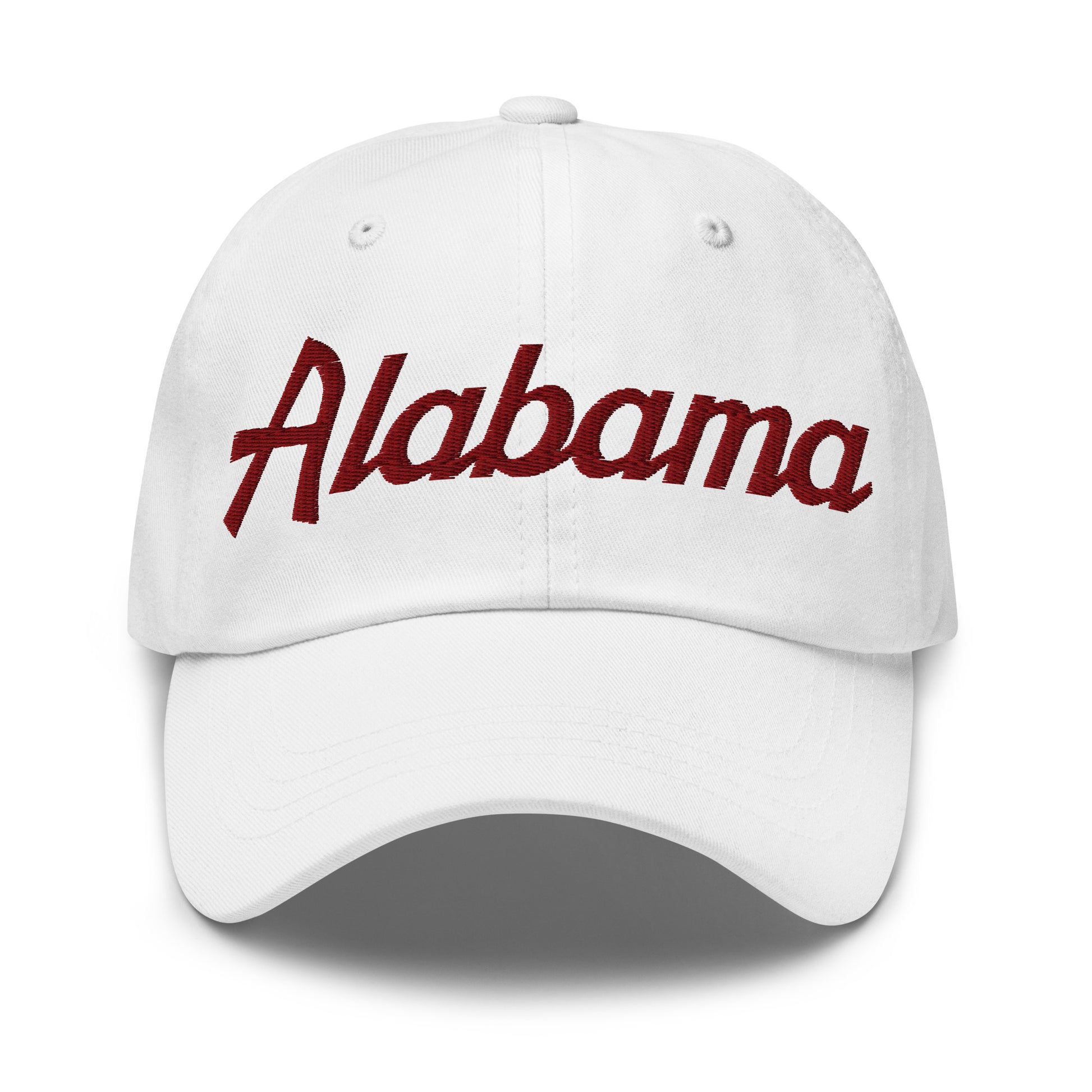 Alabama College Vintage Sports Script Embroidered Dad Hat Default Title