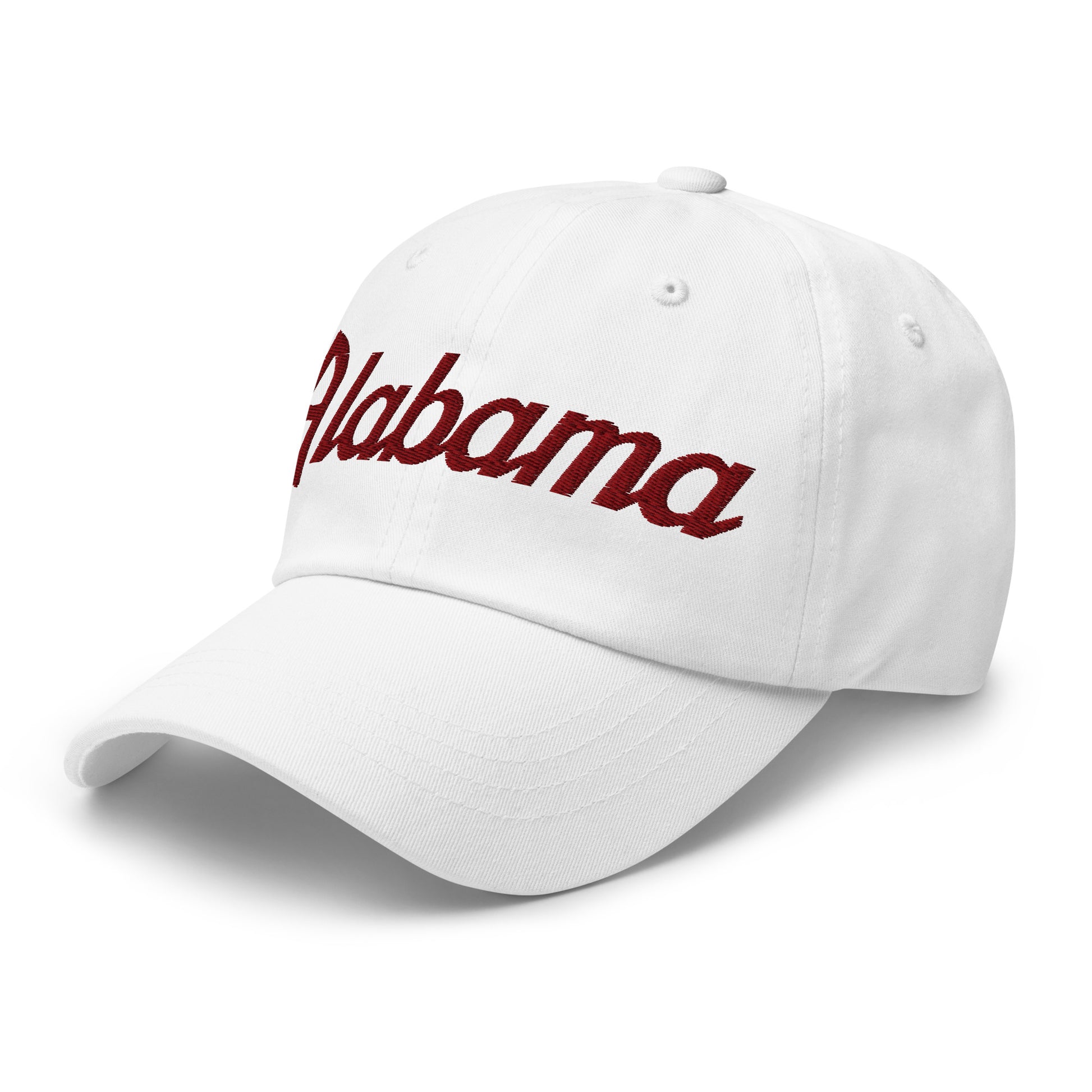 Alabama College Vintage Sports Script Embroidered Dad Hat Default Title