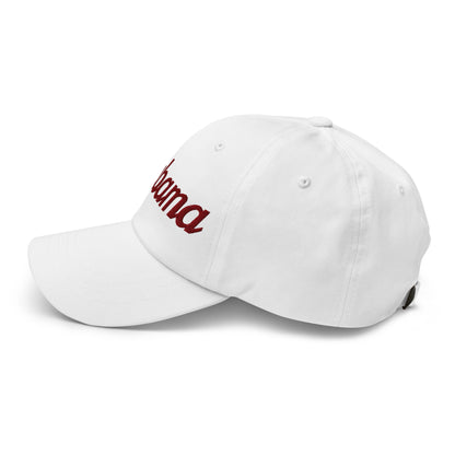 Alabama College Vintage Sports Script Embroidered Dad Hat Default Title