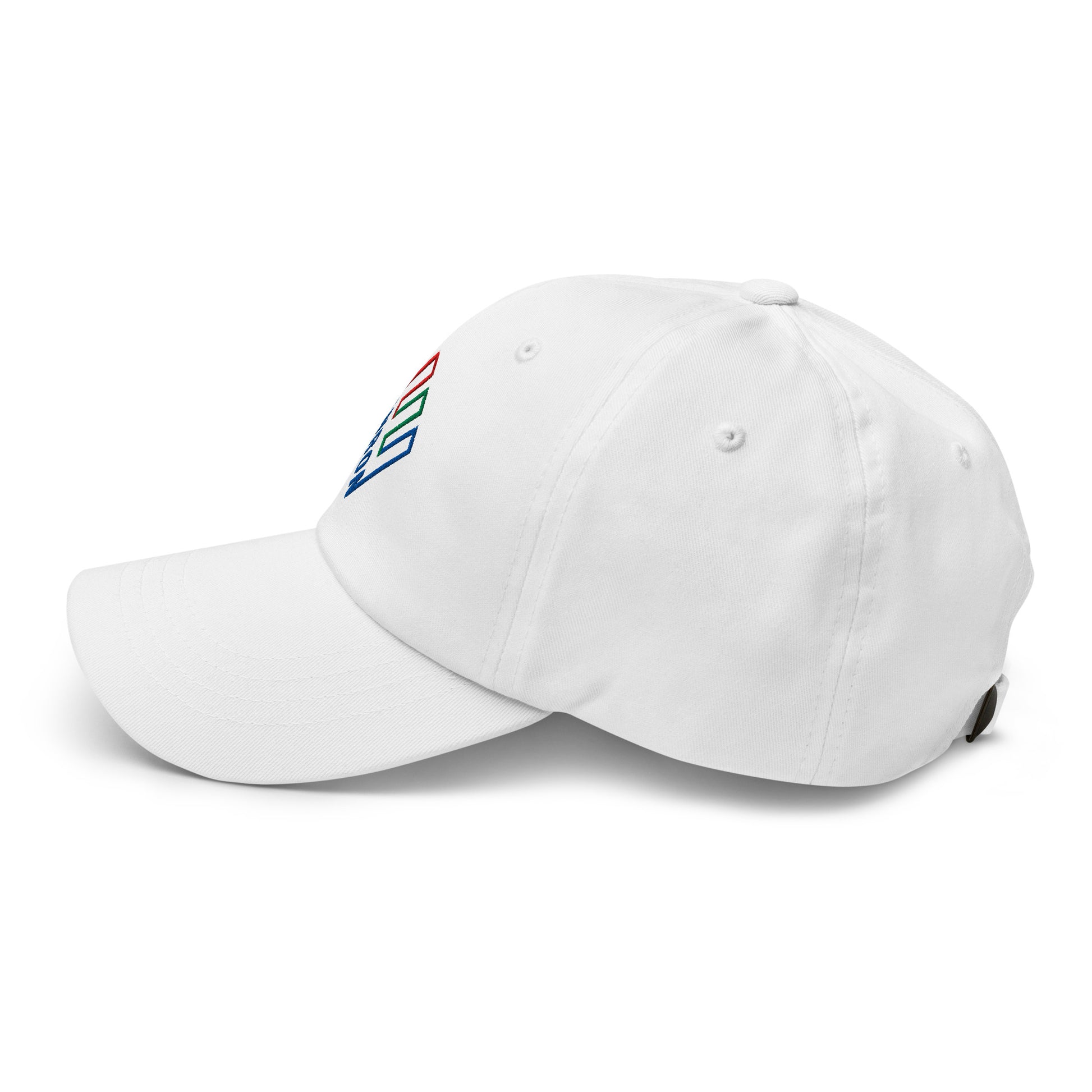 Enron Embroidered Dad Hat White