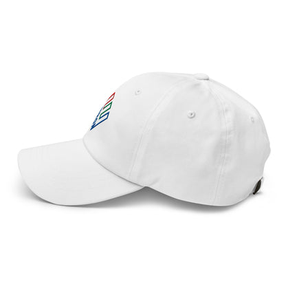 Enron Embroidered Dad Hat White