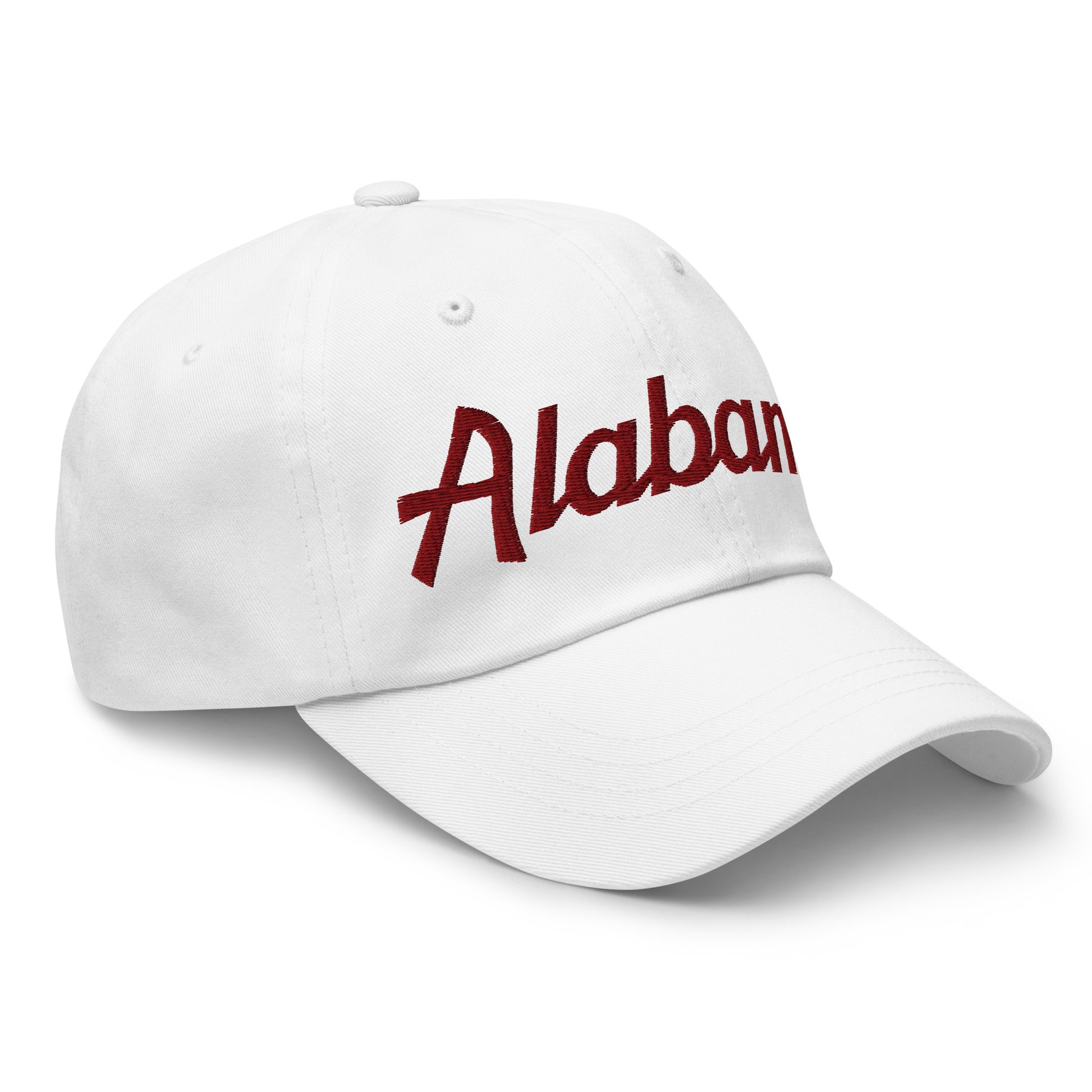 Alabama College Vintage Sports Script Embroidered Dad Hat Default Title