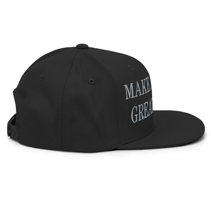 Dark MAGA Make America Great Again Flat Bill Brim Snapback Hat Default Title