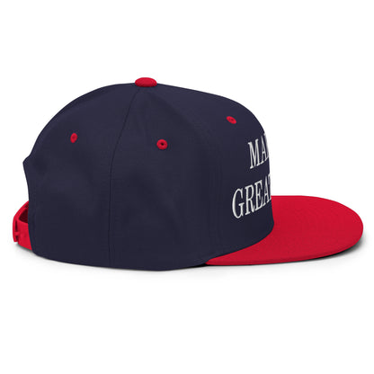 Make Oil Great Again Embroidered Flat Bill Brim Snapback Hat Navy Red