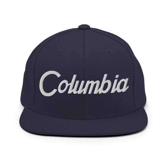 Columbia Script Snapback Hat Navy