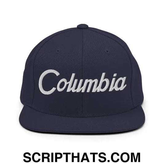 Columbia Script Snapback Hat Navy