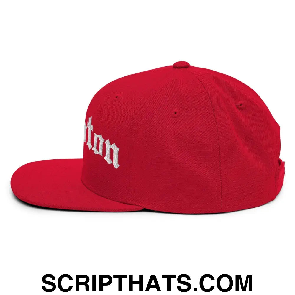 Compton II OG Old English Snapback Hat Red