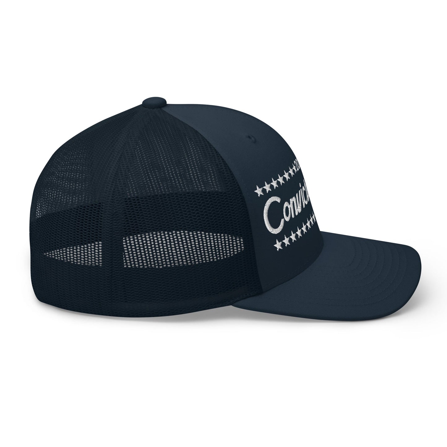 Convicted Felon 2024 Retro Trucker Hat Navy