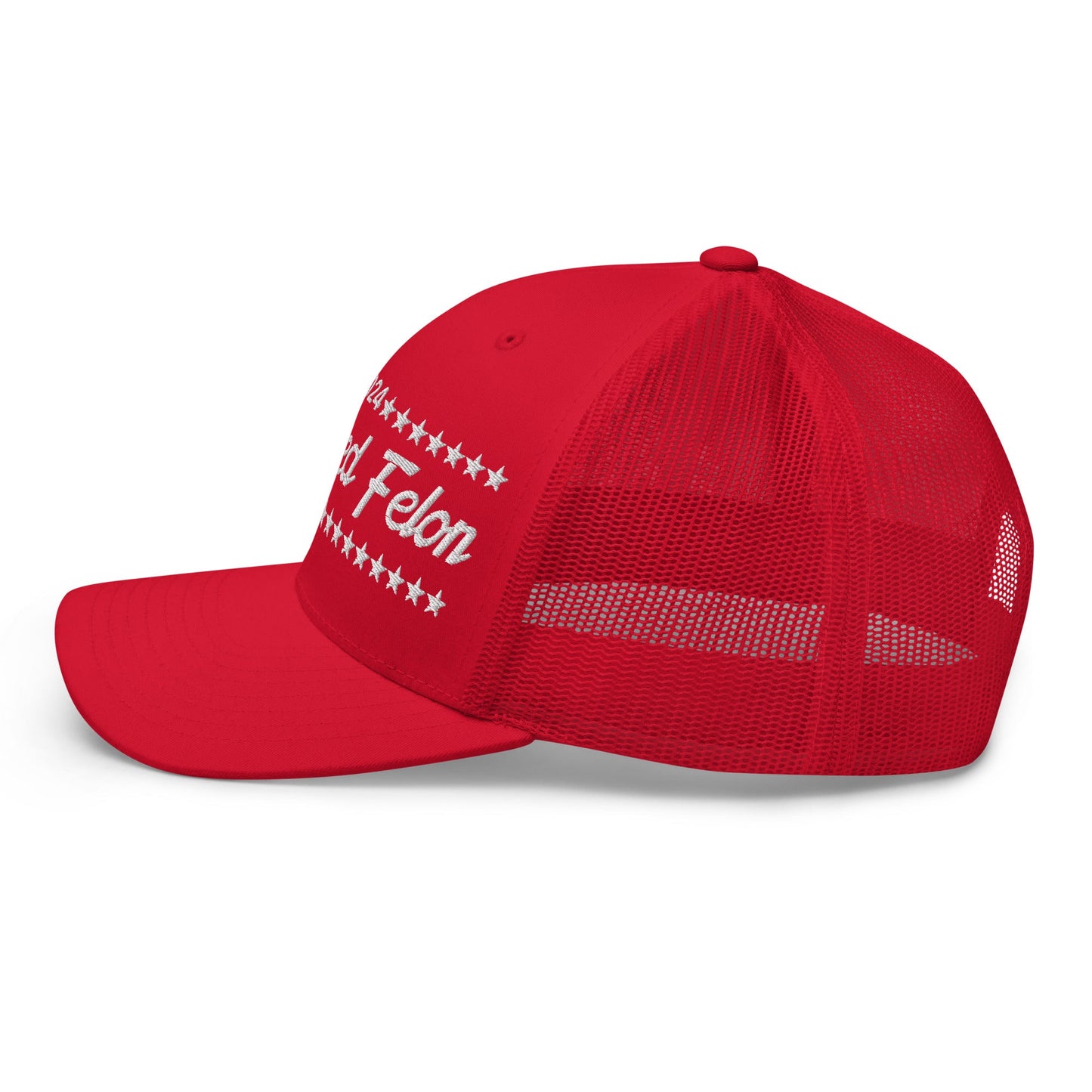 Convicted Felon 2024 Retro Trucker Hat Red