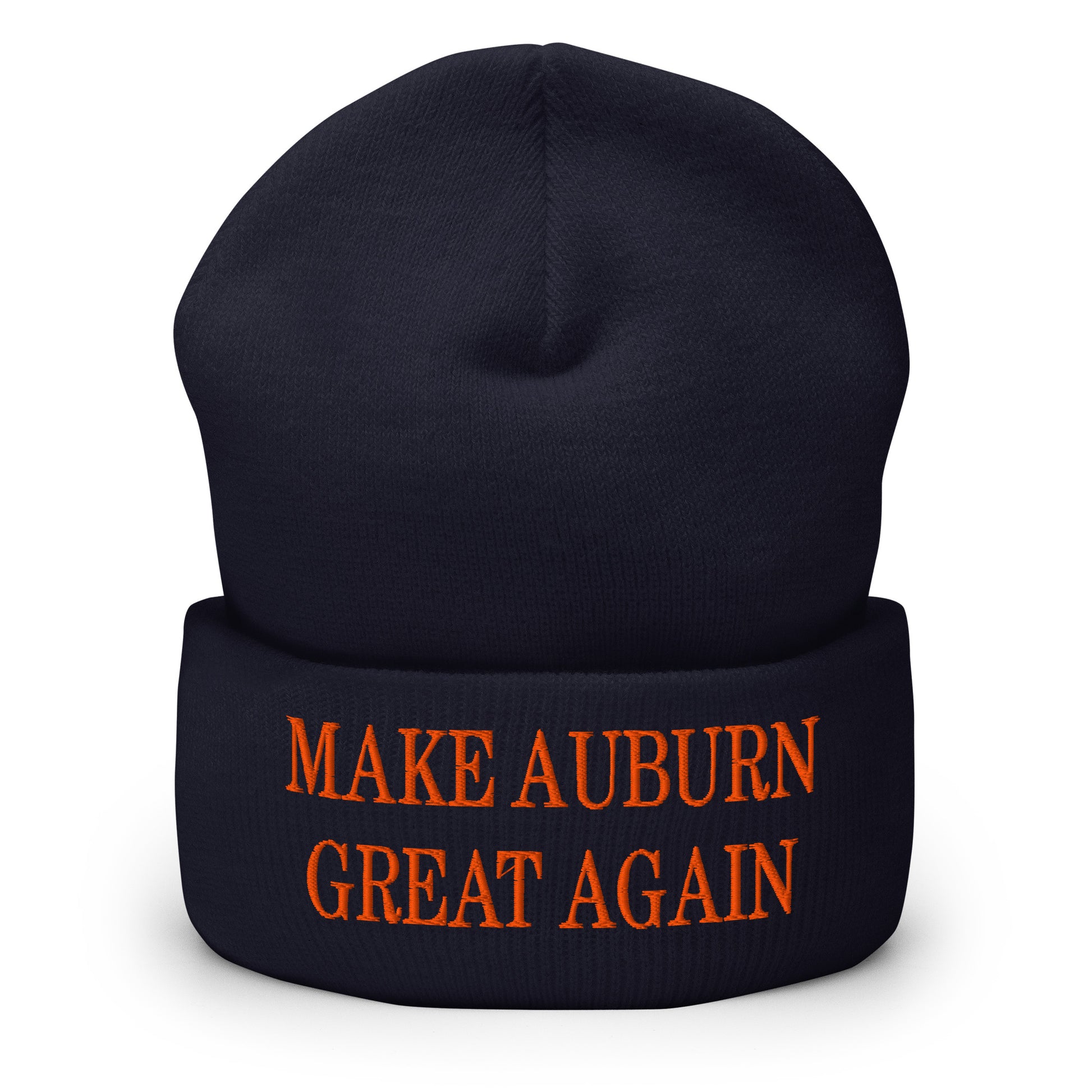 Make Auburn Great Again Embroidered Knit Cuffed Beanie Navy