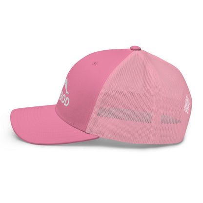 Dad Bod Mud Flap Silhouette Embroidered Mesh Trucker Hat Pink