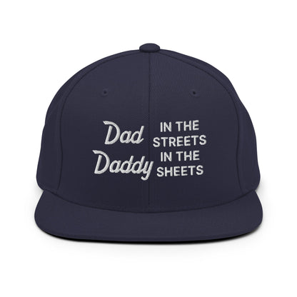 Dad In The Streets Daddy In The Sheets Snapback Hat Navy