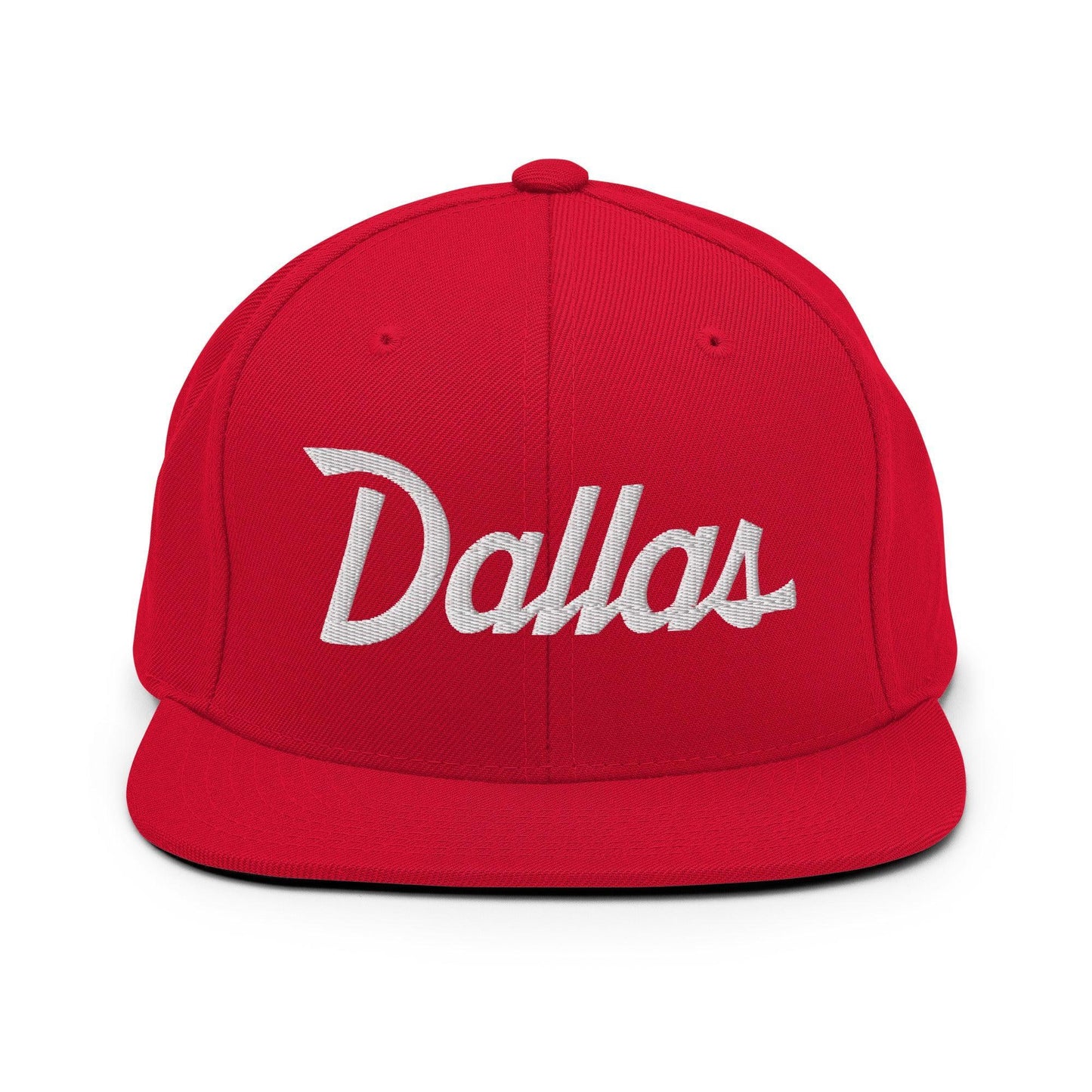 Dallas Script Snapback Hat Red