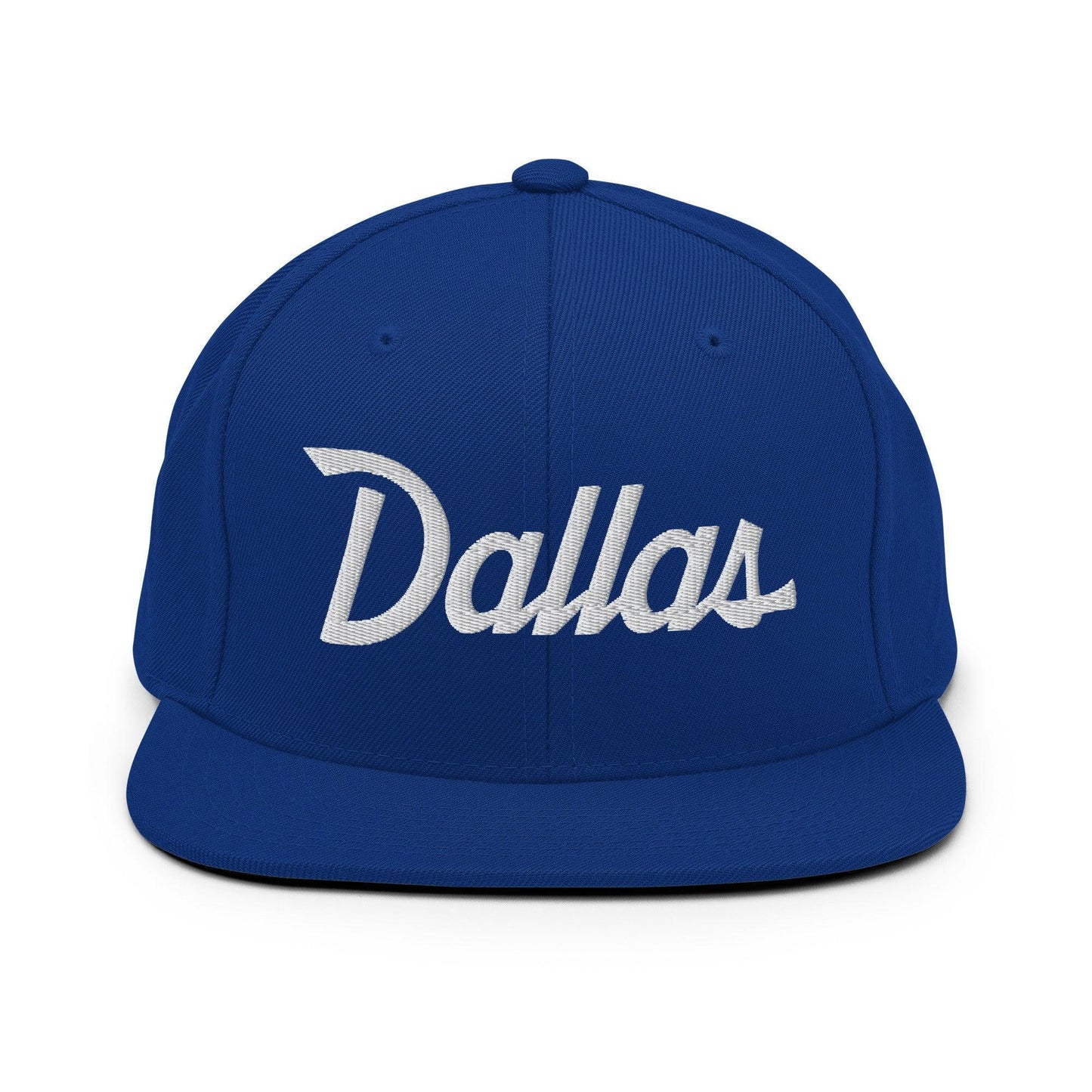 Dallas Script Snapback Hat Royal Blue
