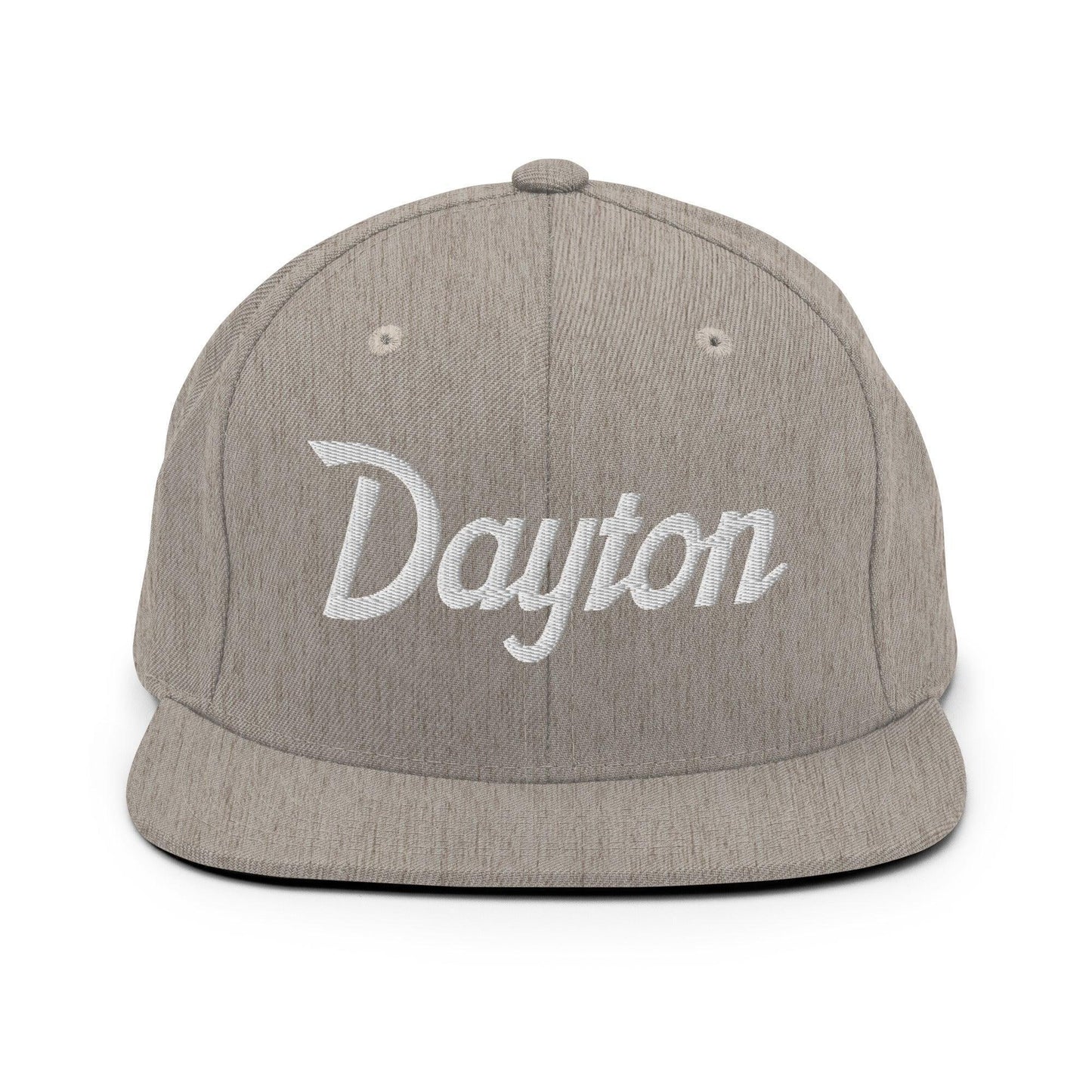 Dayton Script Snapback Hat Heather Grey