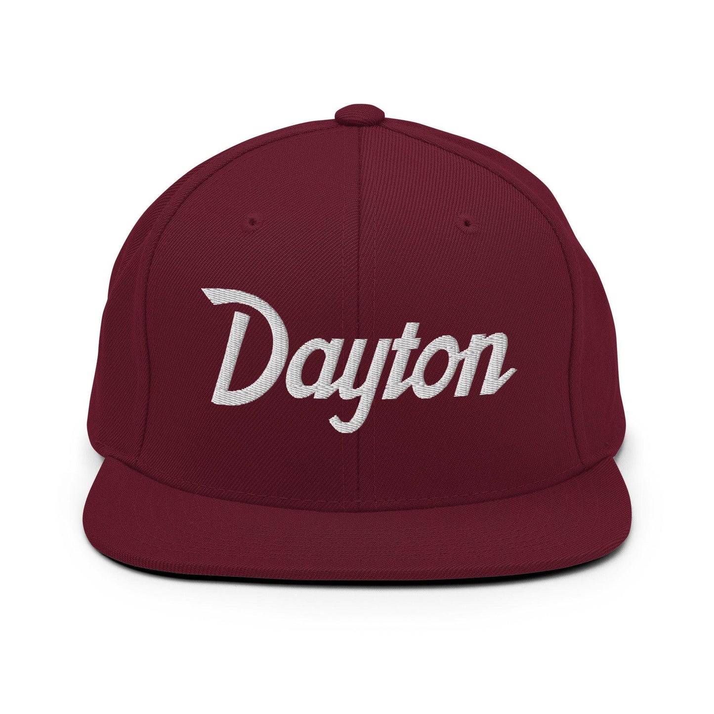 Dayton Script Snapback Hat Maroon