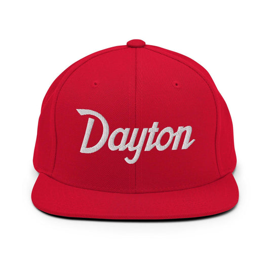 Dayton Script Snapback Hat Red