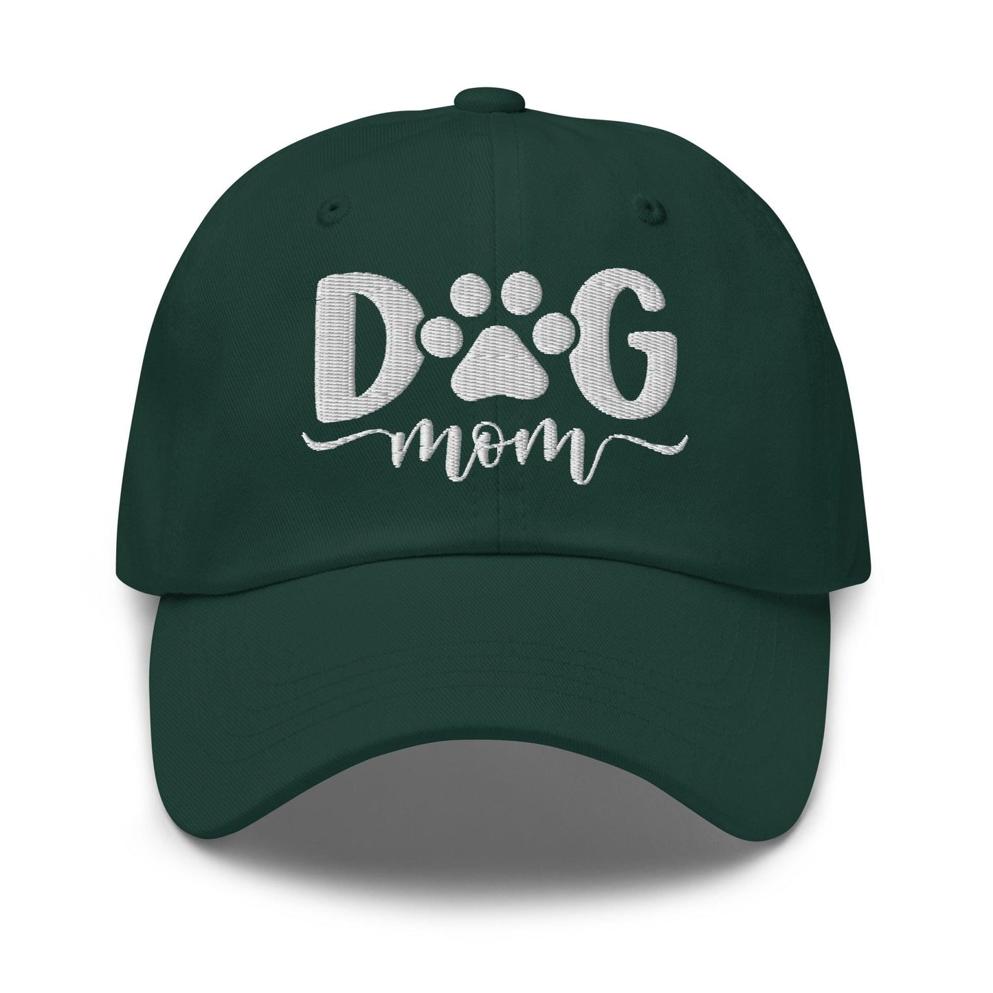 Dog Mom Embroidered Dad Hat Spruce