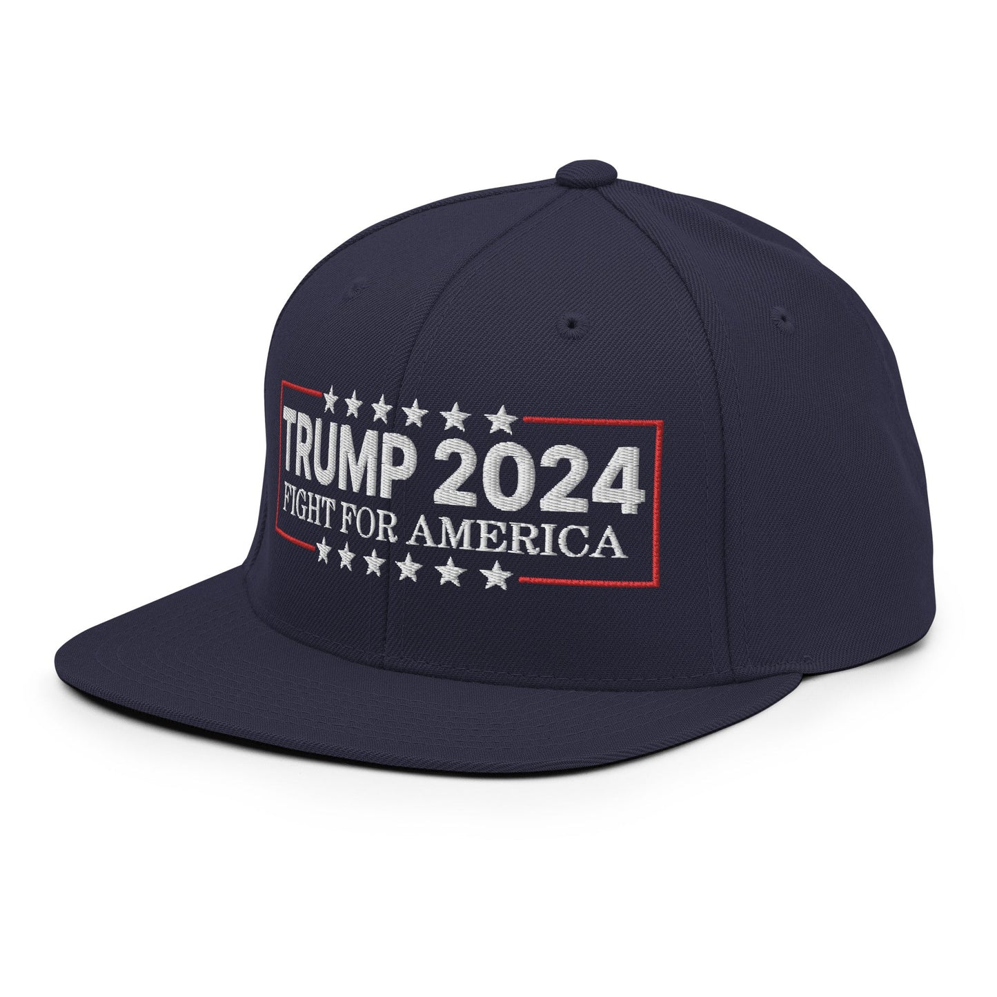 Donald Trump 2024 Fight For America Flat Bill Brim Snapback Hat Navy