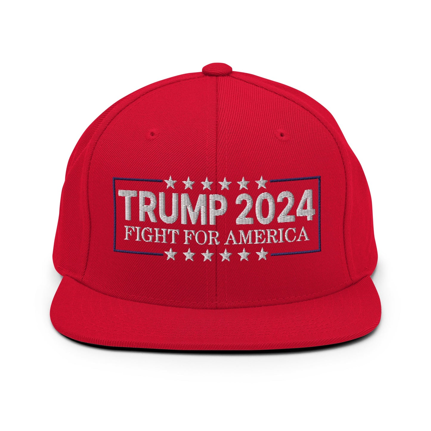 Donald Trump 2024 Fight For America Flat Bill Brim Snapback Hat Red