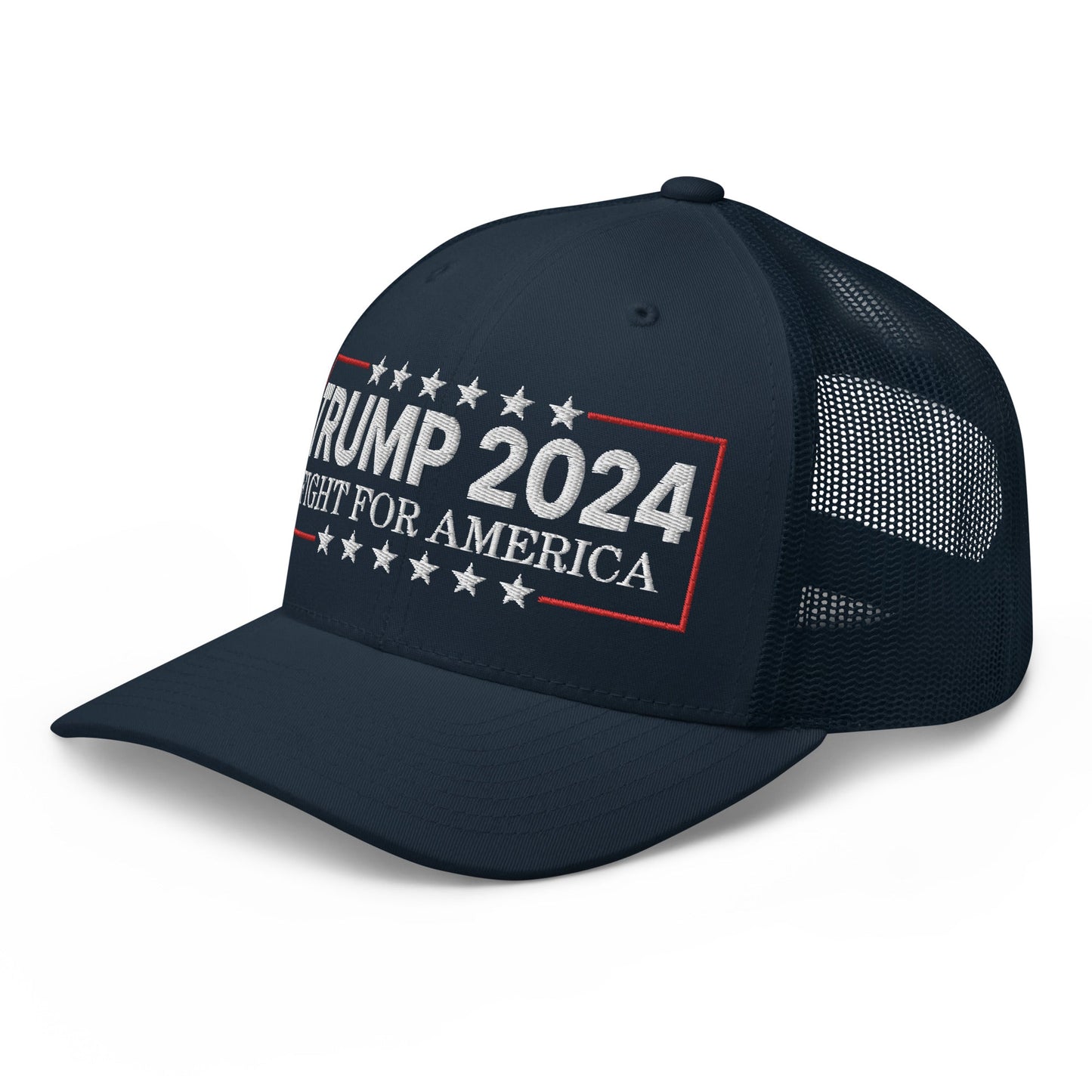 Donald Trump 2024 Fight For America Retro Trucker Hat Navy