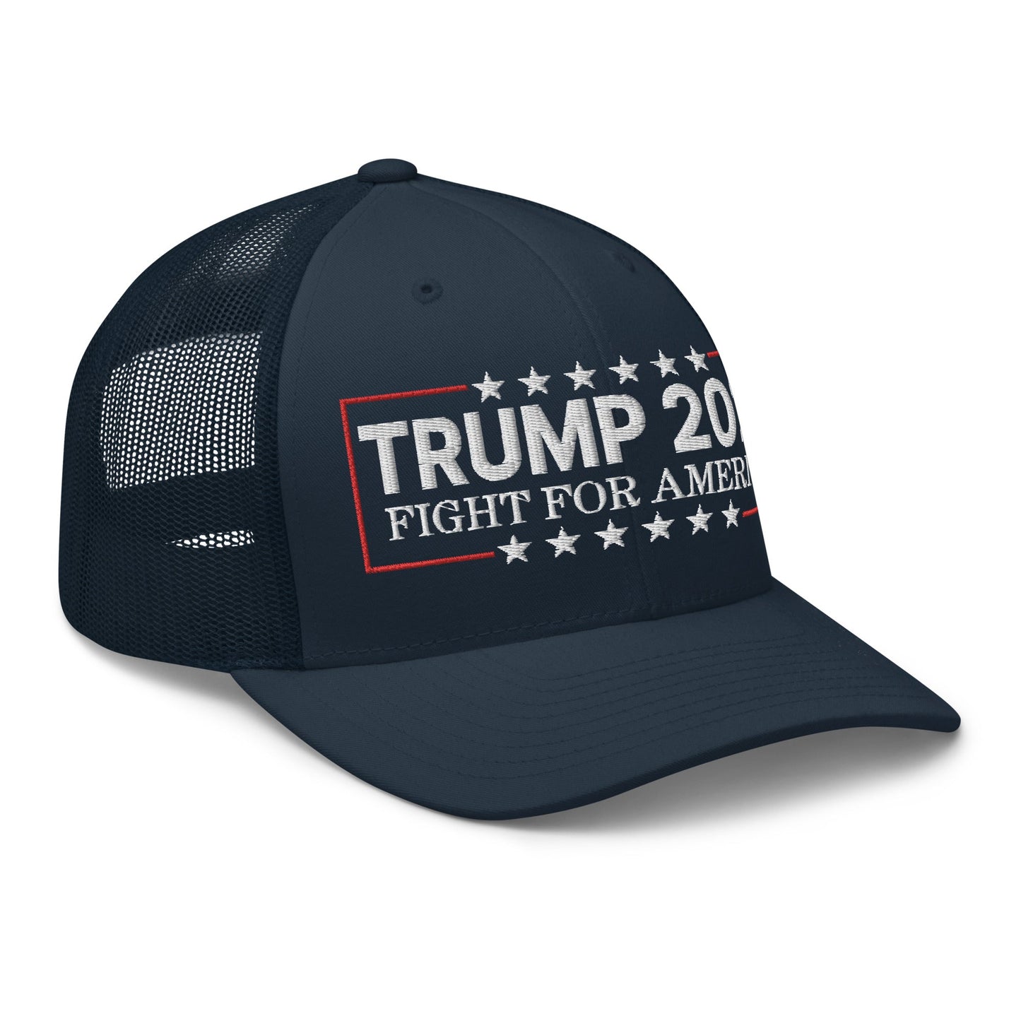 Donald Trump 2024 Fight For America Retro Trucker Hat Navy