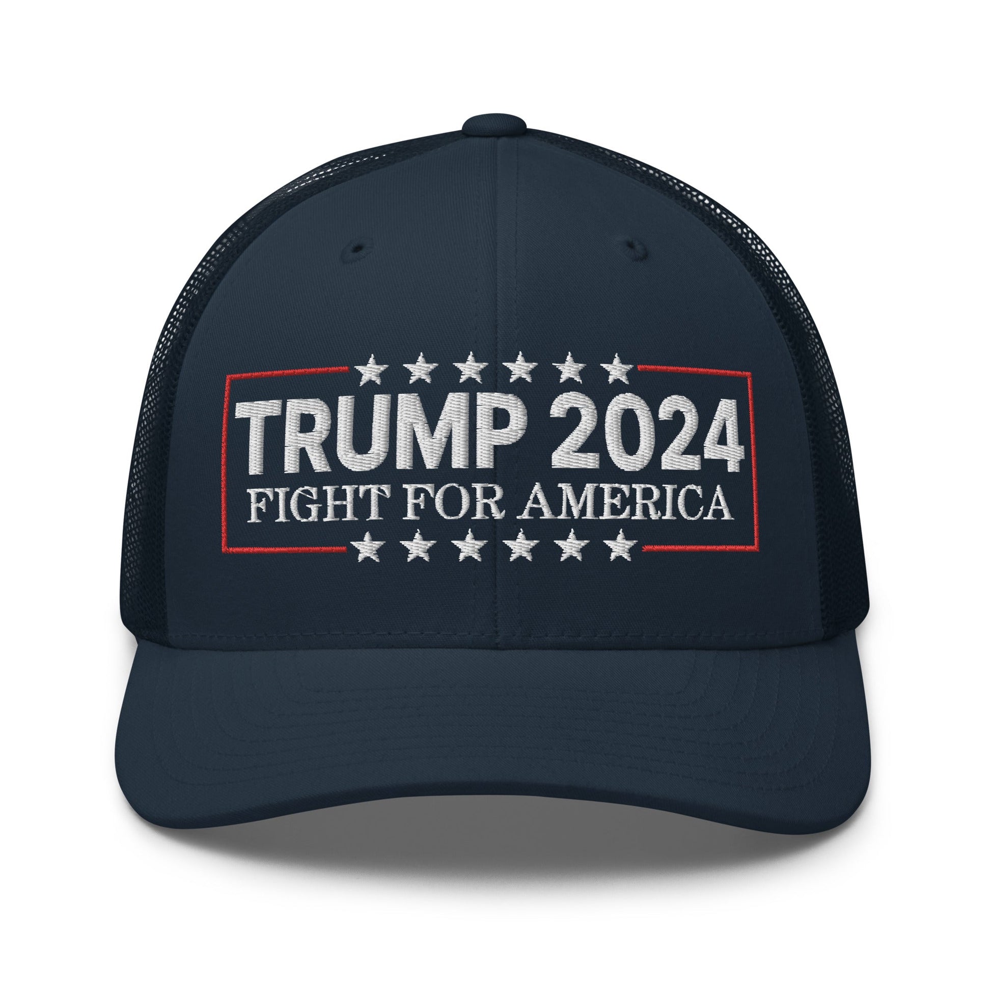 Donald Trump 2024 Fight For America Retro Trucker Hat Navy