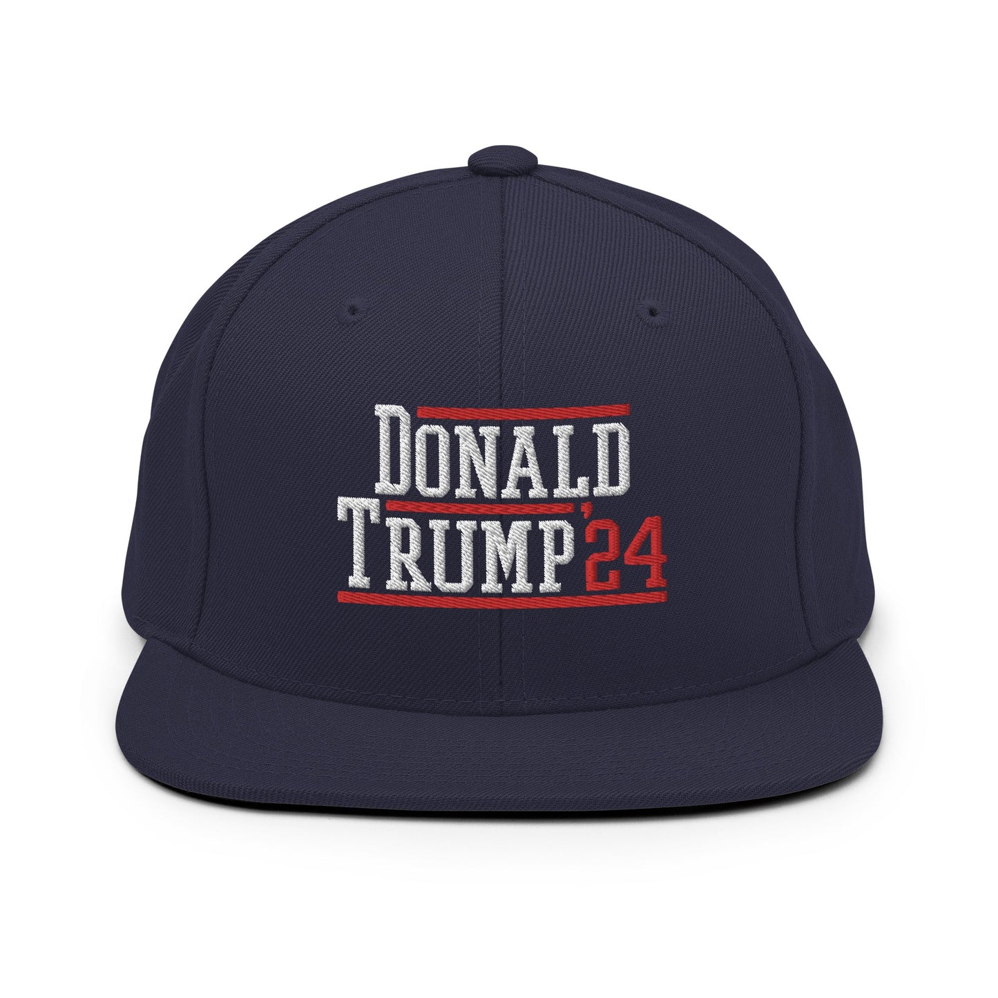 Donald Trump 2024 Flat Bill Brim Snapback Hat Navy