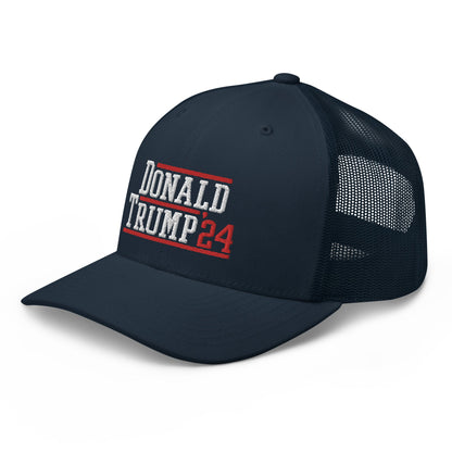 Donald Trump 2024 Snapback Trucker Hat Navy