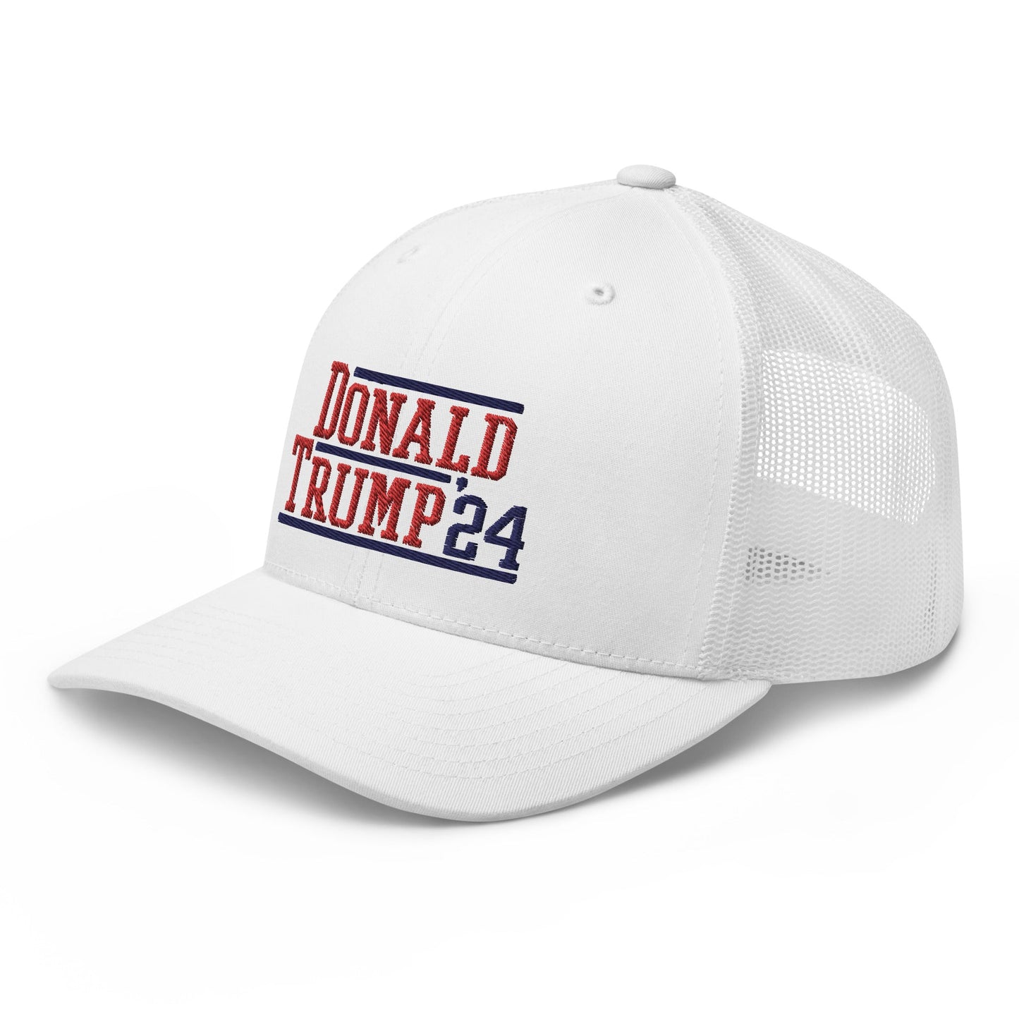 Donald Trump 2024 Snapback Trucker Hat White