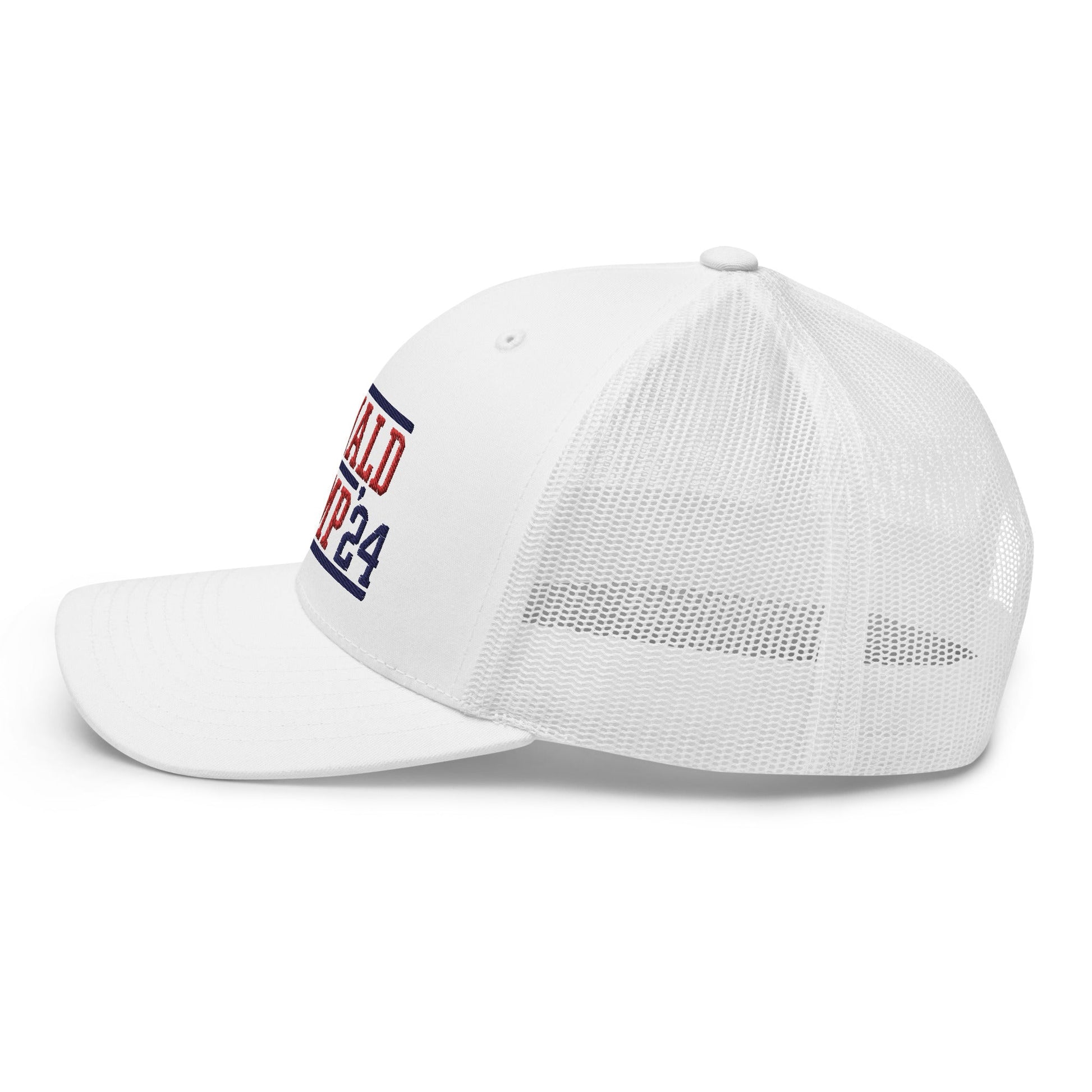 Donald Trump 2024 Snapback Trucker Hat White