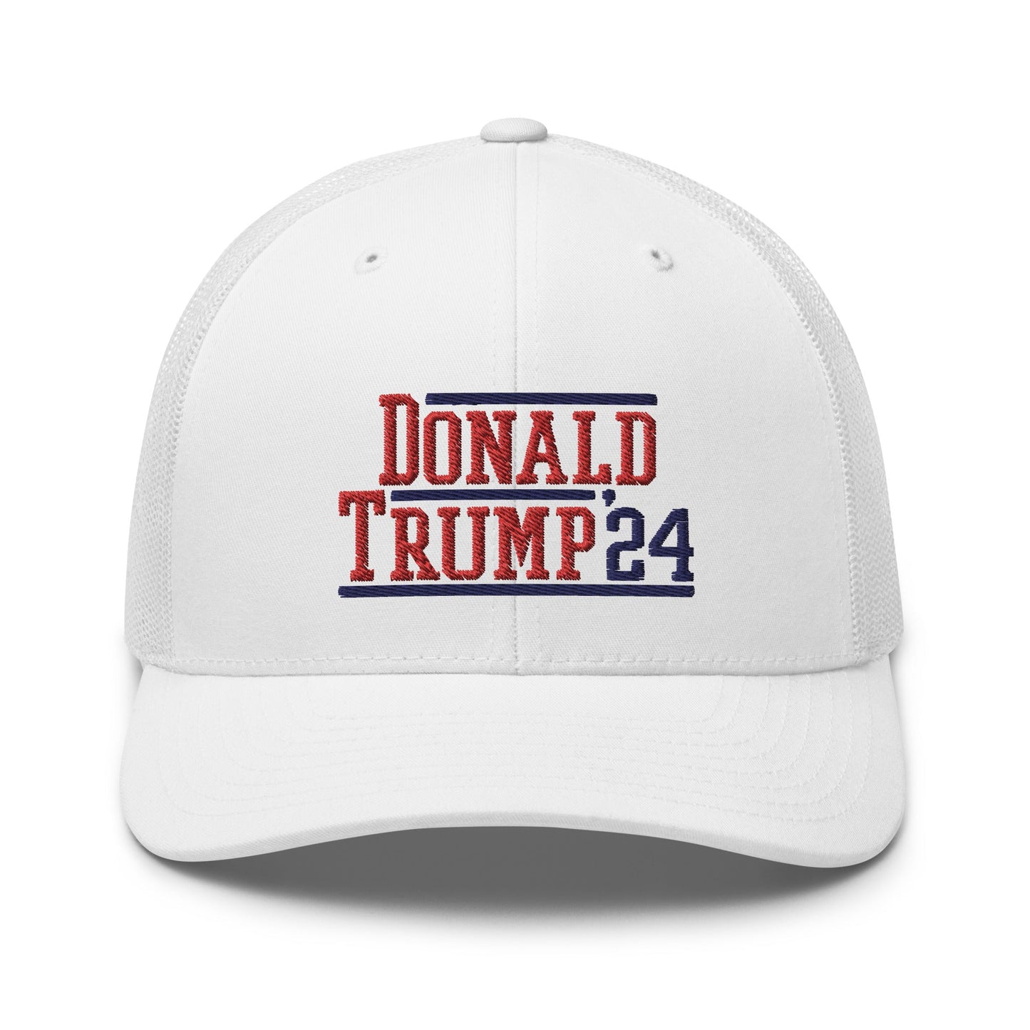 Donald Trump 2024 Snapback Trucker Hat White