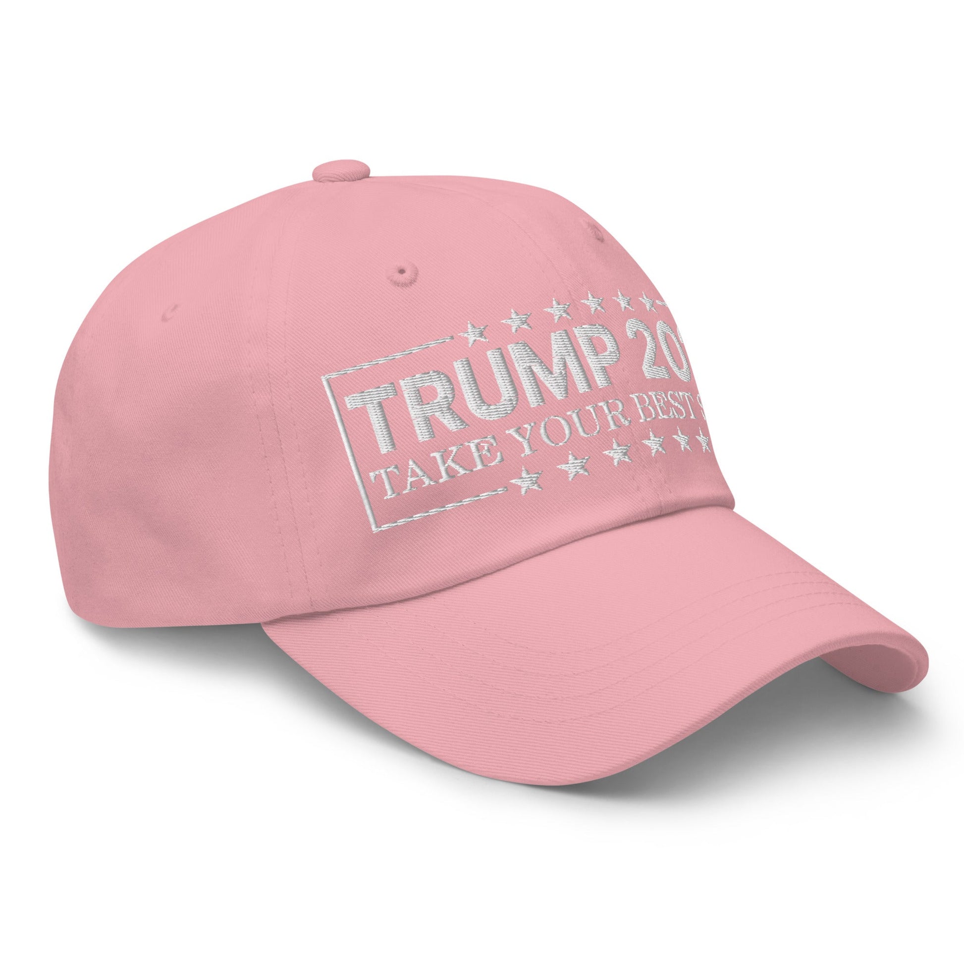 Donald Trump 2024 Take Your Best Shot Dad Hat Pink