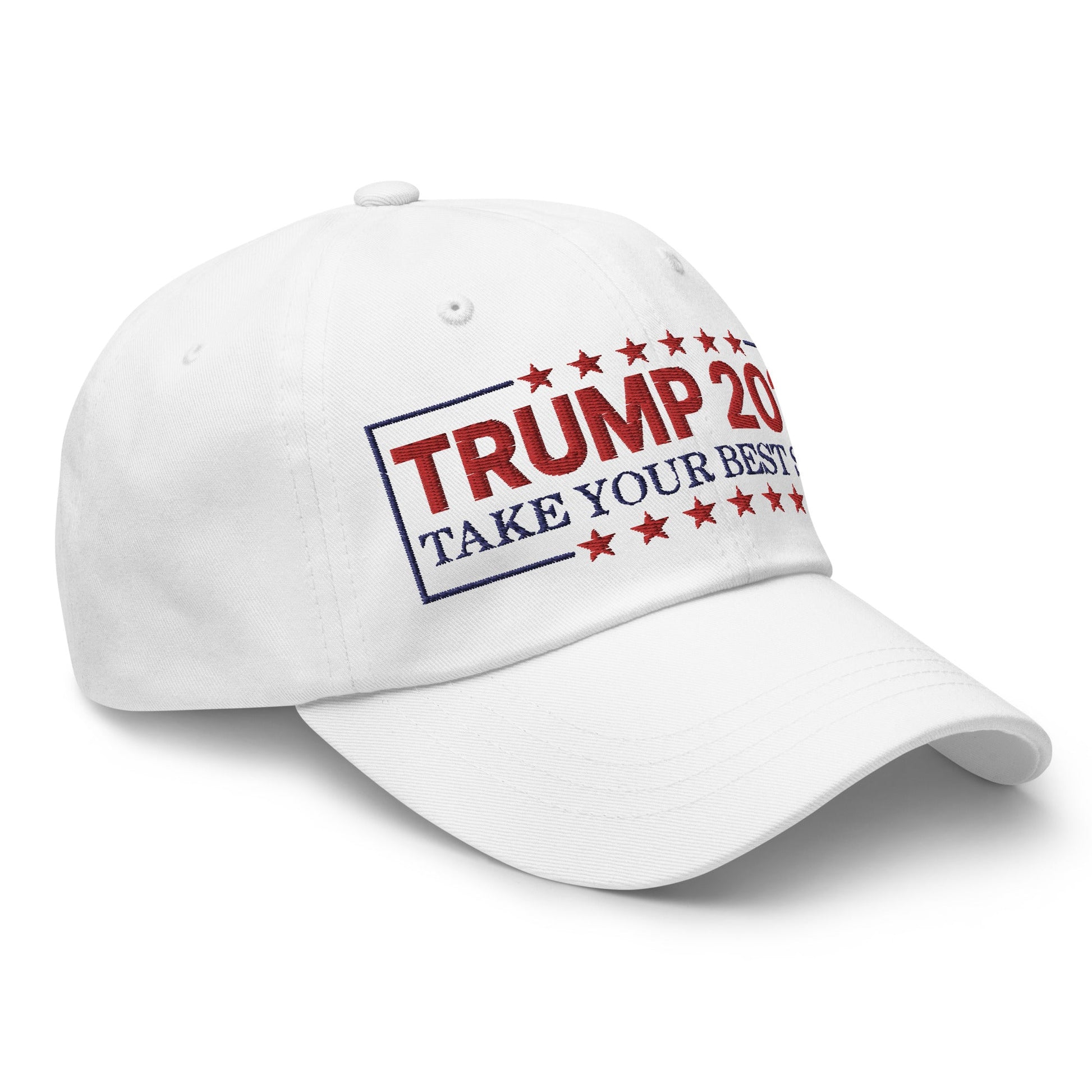 Donald Trump 2024 Take Your Best Shot Dad Hat White