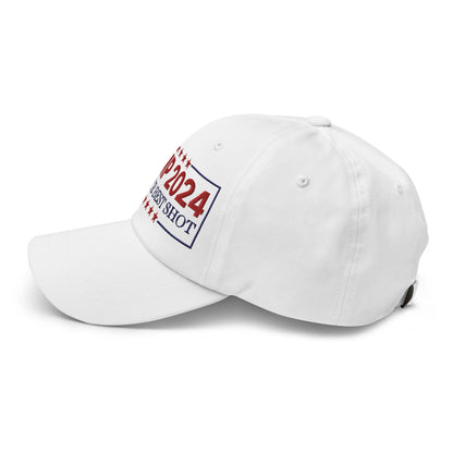 Donald Trump 2024 Take Your Best Shot Dad Hat White