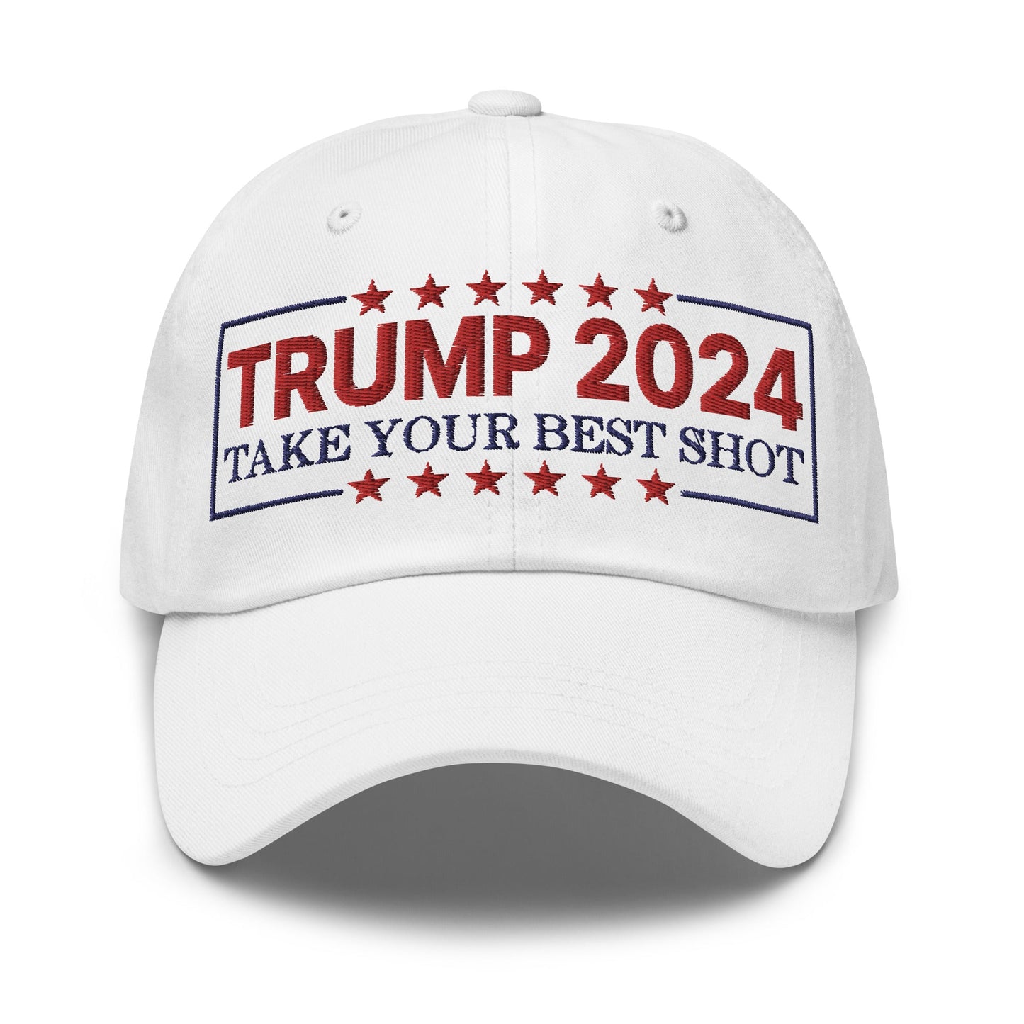 Donald Trump 2024 Take Your Best Shot Dad Hat White