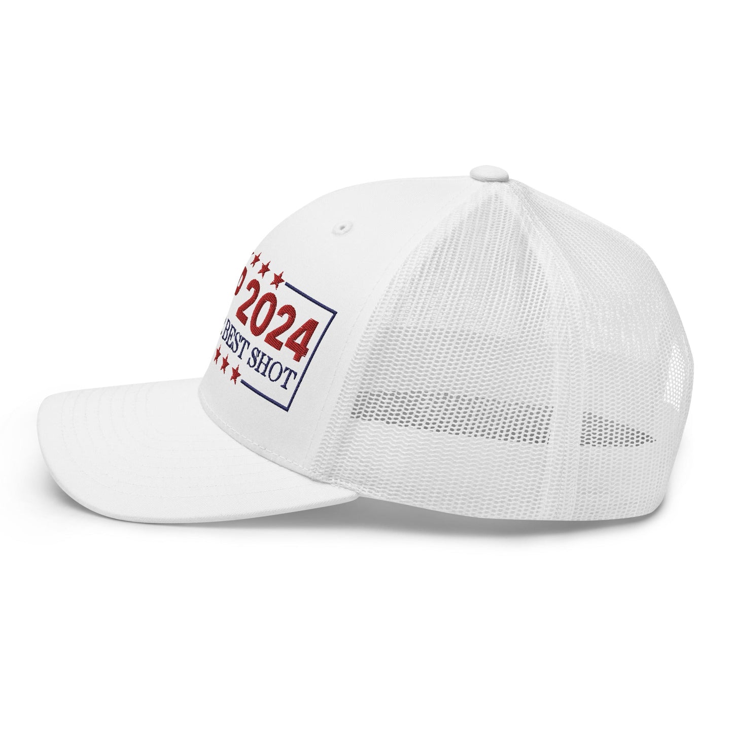 Donald Trump 2024 Take Your Best Shot Retro Trucker Hat White