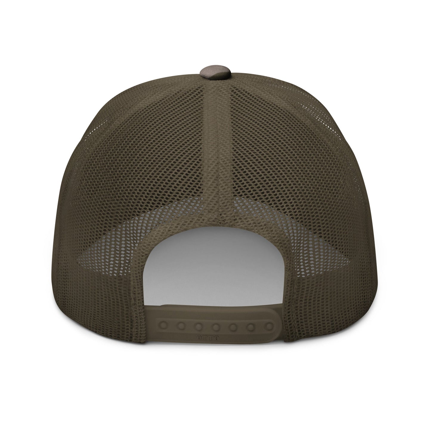 Donald Trump 2024 Too Big to Rig Camo Trucker Hat Camo Olive