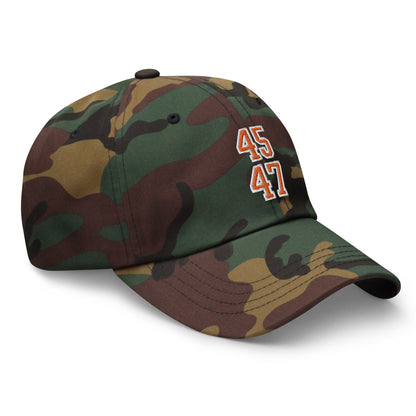 Donald Trump 45-47 Dad Hat Green Camo