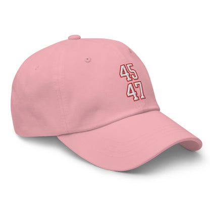 Donald Trump 45-47 Dad Hat Pink