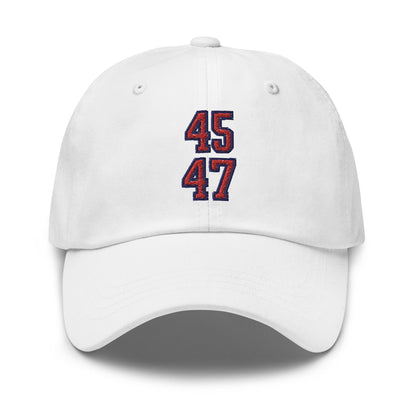 Donald Trump 45-47 Dad Hat White