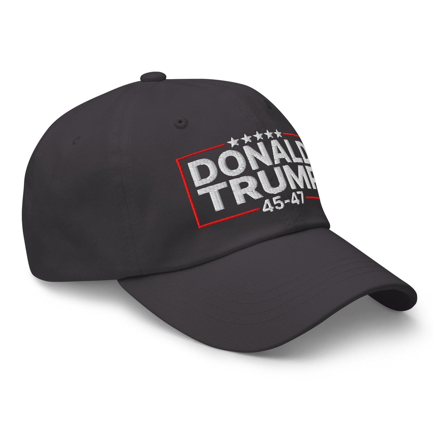 Donald Trump 45-47 Embroidered Dad Hat Dark Grey