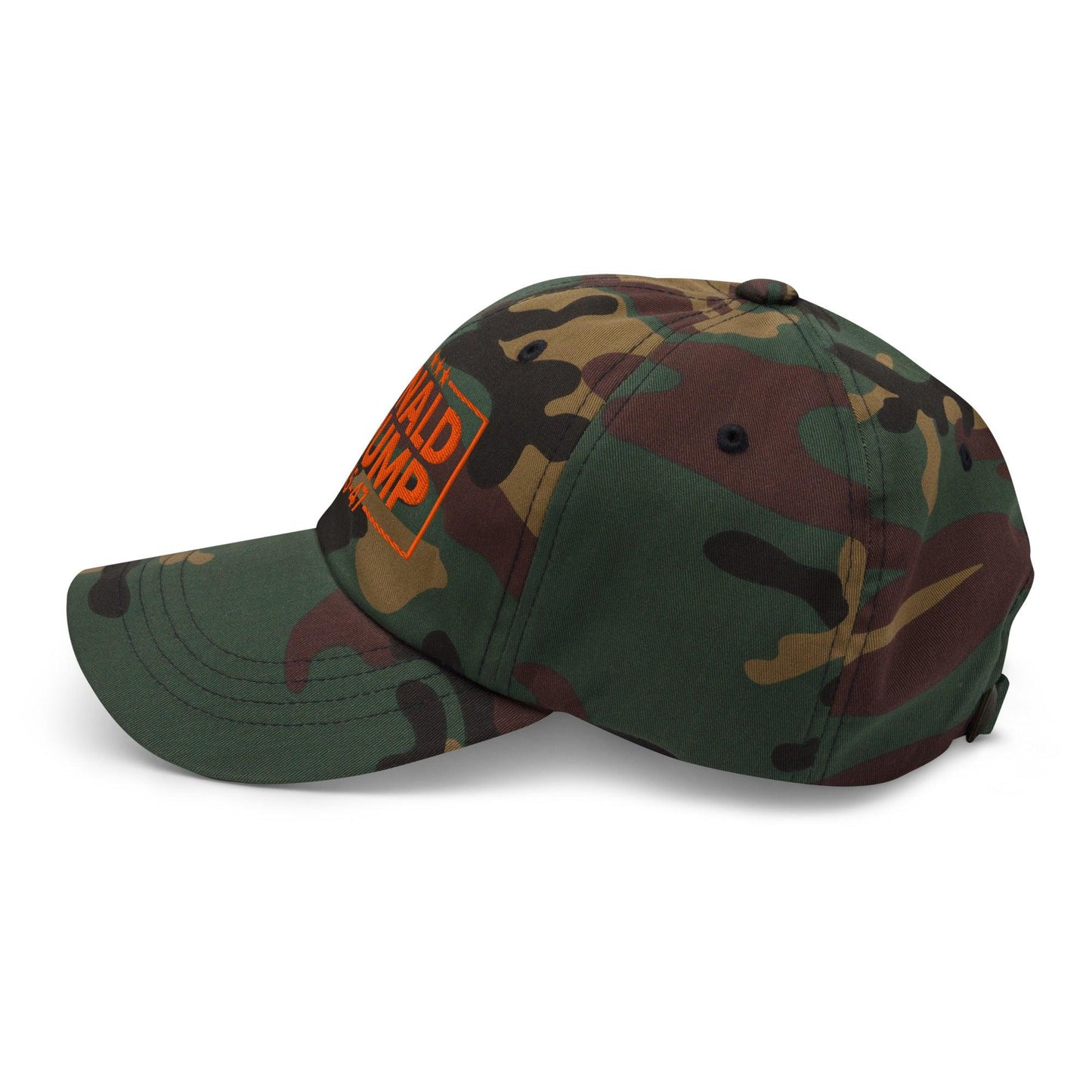 Donald Trump 45-47 Embroidered Dad Hat Green Camo