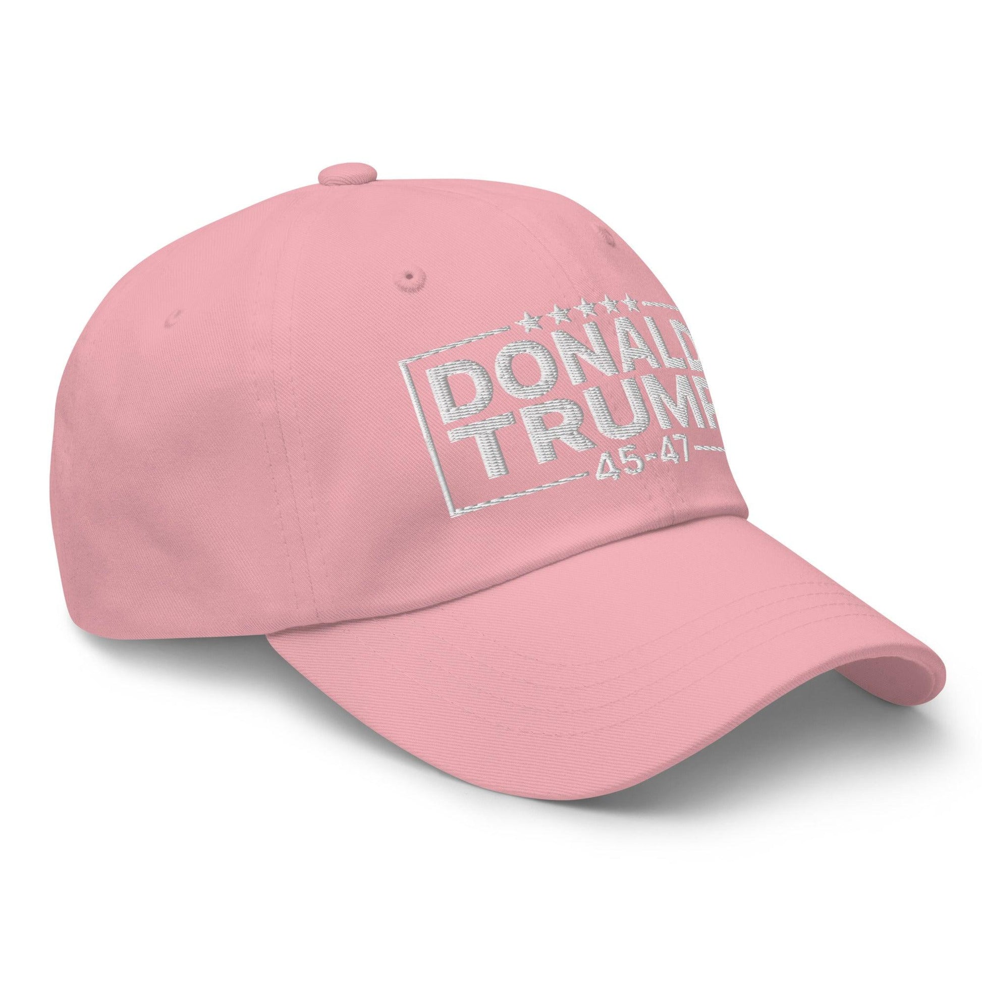 Donald Trump 45-47 Embroidered Dad Hat Pink