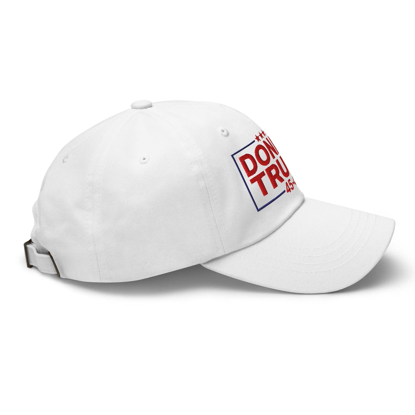 Donald Trump 45-47 Embroidered Dad Hat White