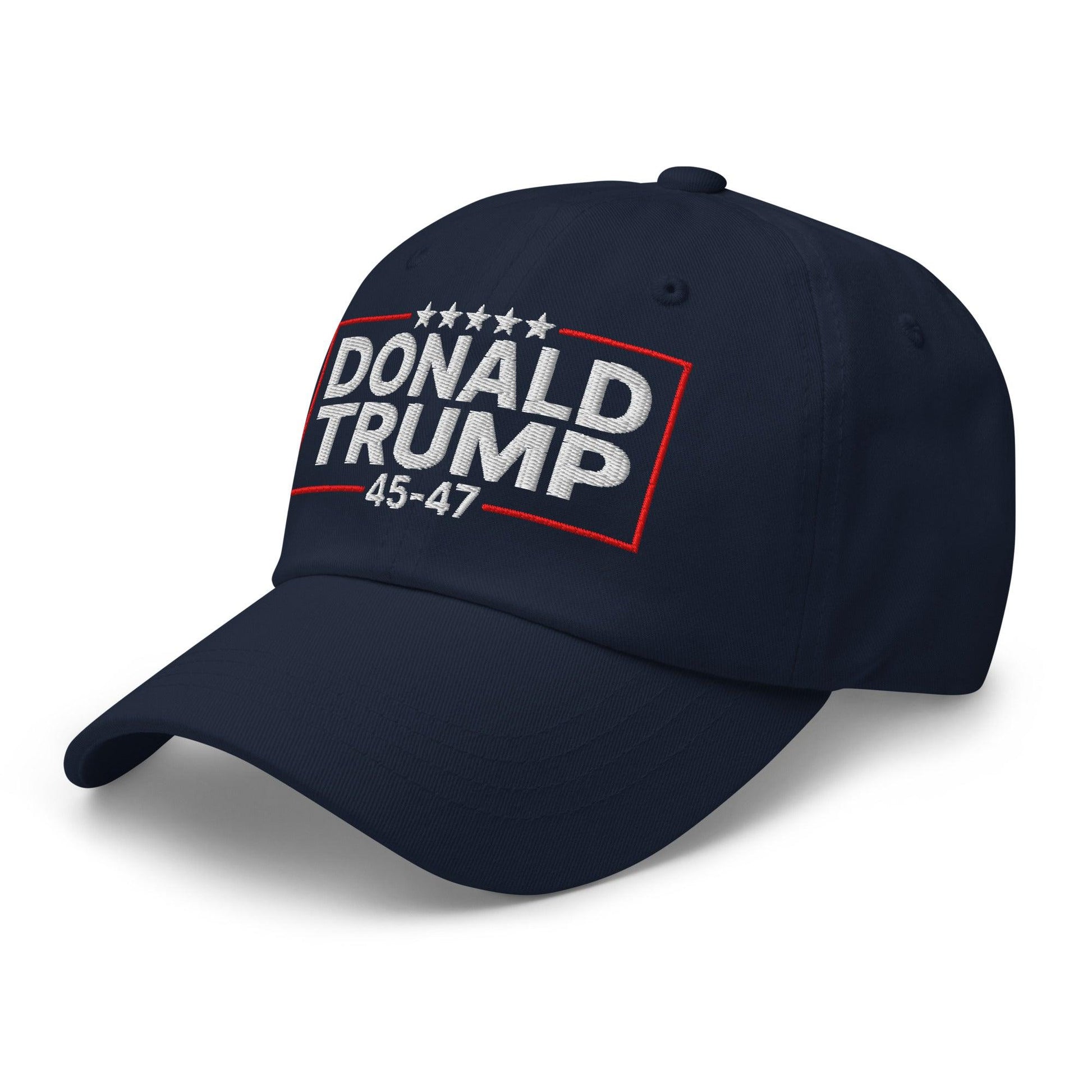 Donald Trump 45-47 Embroidered Dad Hat Navy