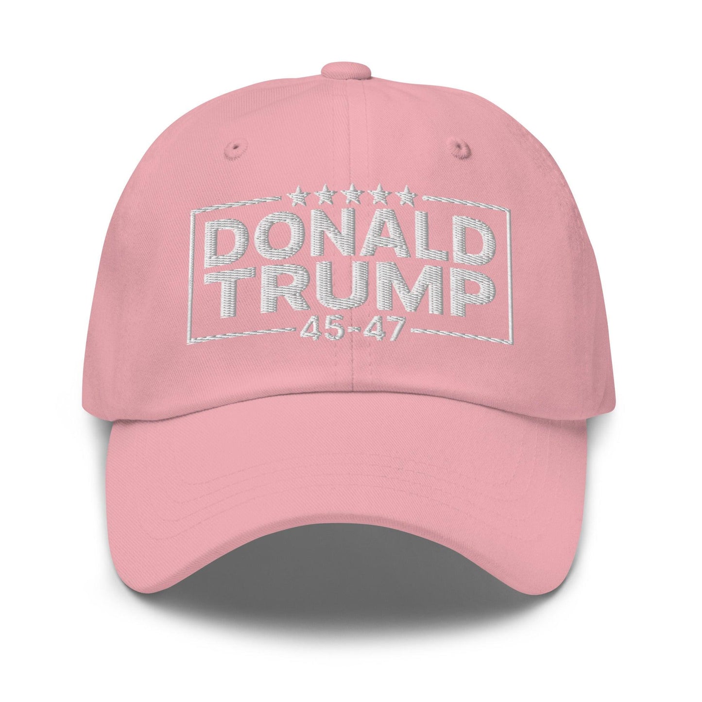 Donald Trump 45-47 Embroidered Dad Hat Pink